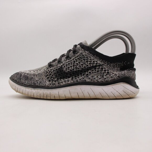 Nike Free RN Flyknit Women's Size 6 Black Gray Running Shoes 942839-101 - Picture 4 of 9
